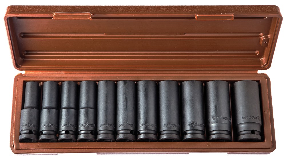 Ombra 912511 Набор головок торцевых глубоких для ударного инструмента 1/2"DR, 10-24 мм, 11 предметов 912511