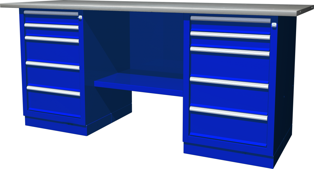 Ombra OWB2-55 Верстак с двумя тумбами, тумбы по 5 ящиков, 1900х686х820 мм OWB2-55