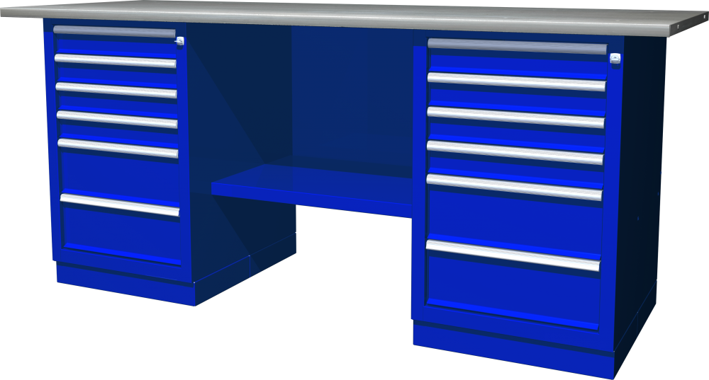 Ombra OWB2-66 Верстак с двумя тумбами, тумбы по 6 ящиков, 1900х686х820 мм OWB2-66