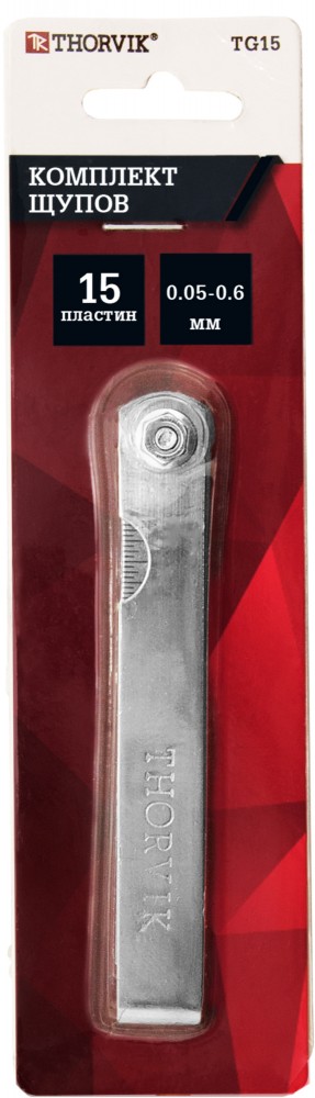 Thorvik TG15 Комплект щупов 15 пластин 0.05-0.6 мм TG15