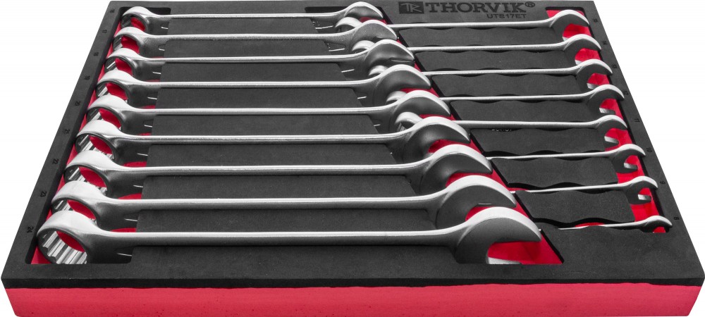 Thorvik UTS17STE Набор ключей комбинированных в EVA ложементе 280х375 мм, 17 предметов UTS17STE