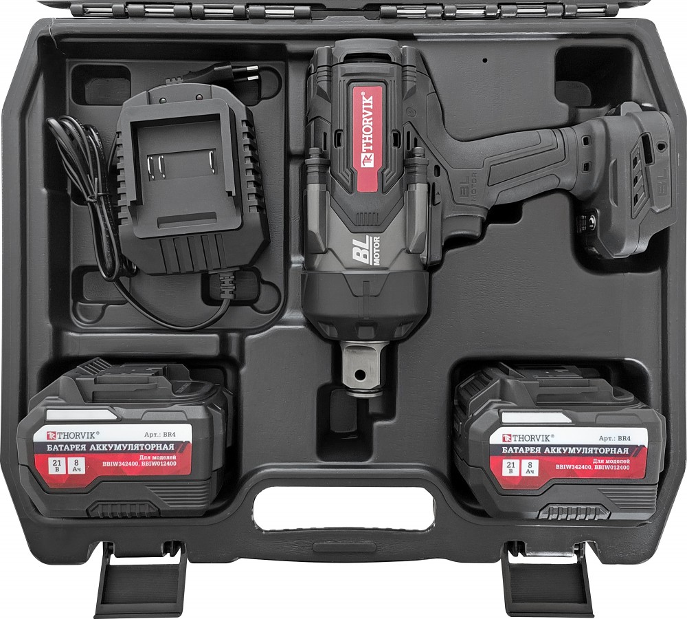 Thorvik BBIW012400 Гайковерт ударный аккумуляторный бесщёточный 1"DR, 21В, 2400 Нм BBIW012400