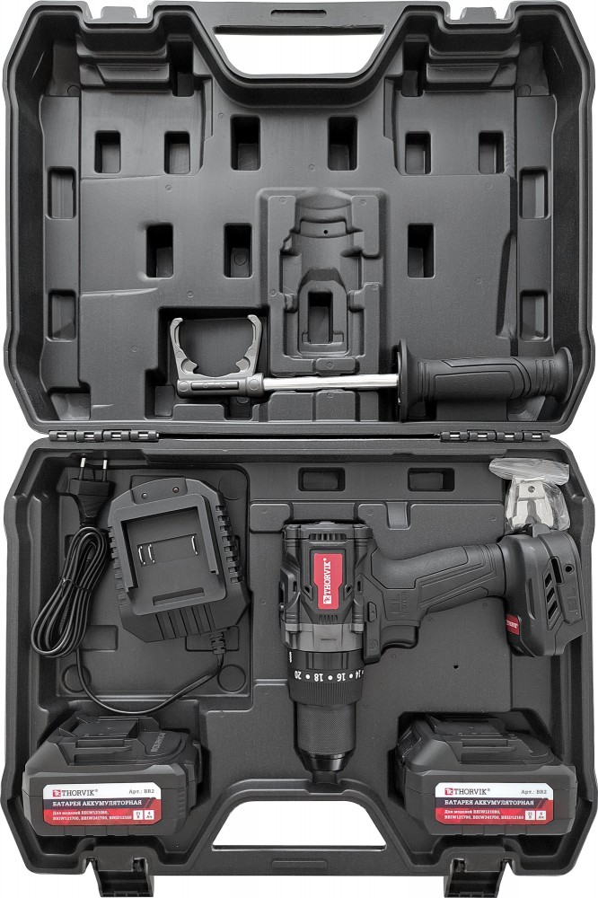 Thorvik BBID12160 Дрель-шуруповерт ударная аккумуляторная бесщёточная 1/2"DR, 21В, 160 Нм BBID12160