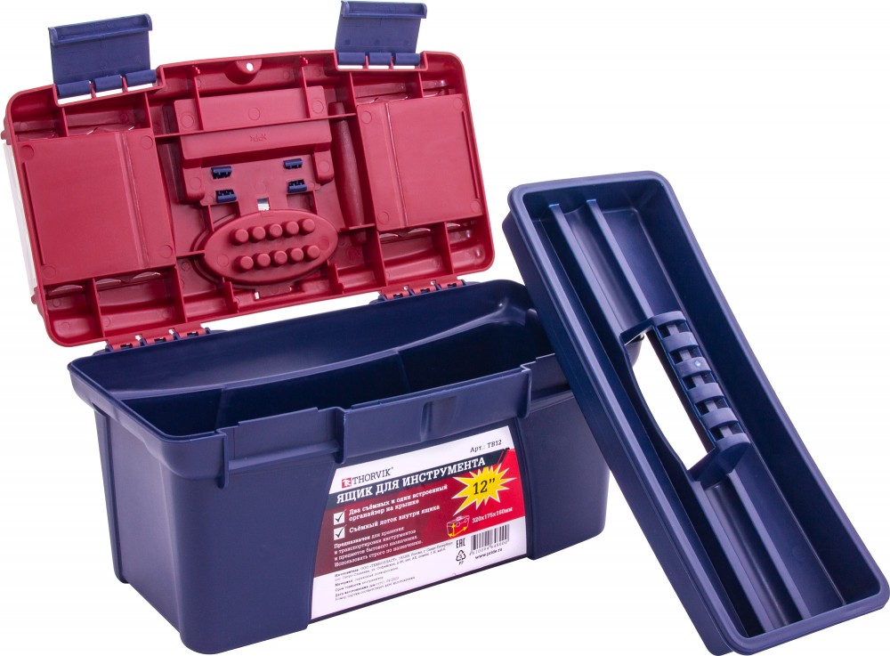 Thorvik TB12 Ящик для инструмента 12", пластиковый, 320х175х160 мм TB12