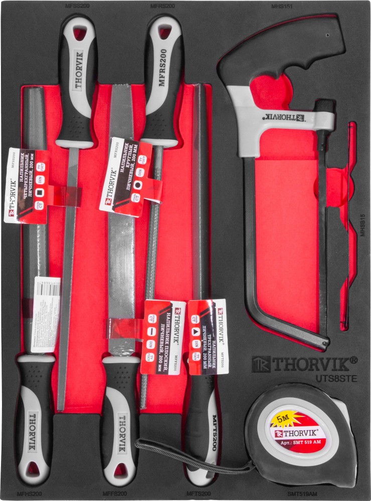 Thorvik UTS8STE Набор режущего инструмента в EVA ложементе 280х375 мм, 8 предметов UTS8STE