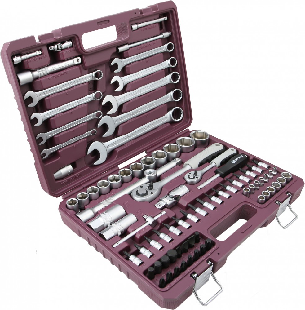 Thorvik TS082 Набор инструмента универсальный 1/4", 1/2"DR, 82 предмета TS082