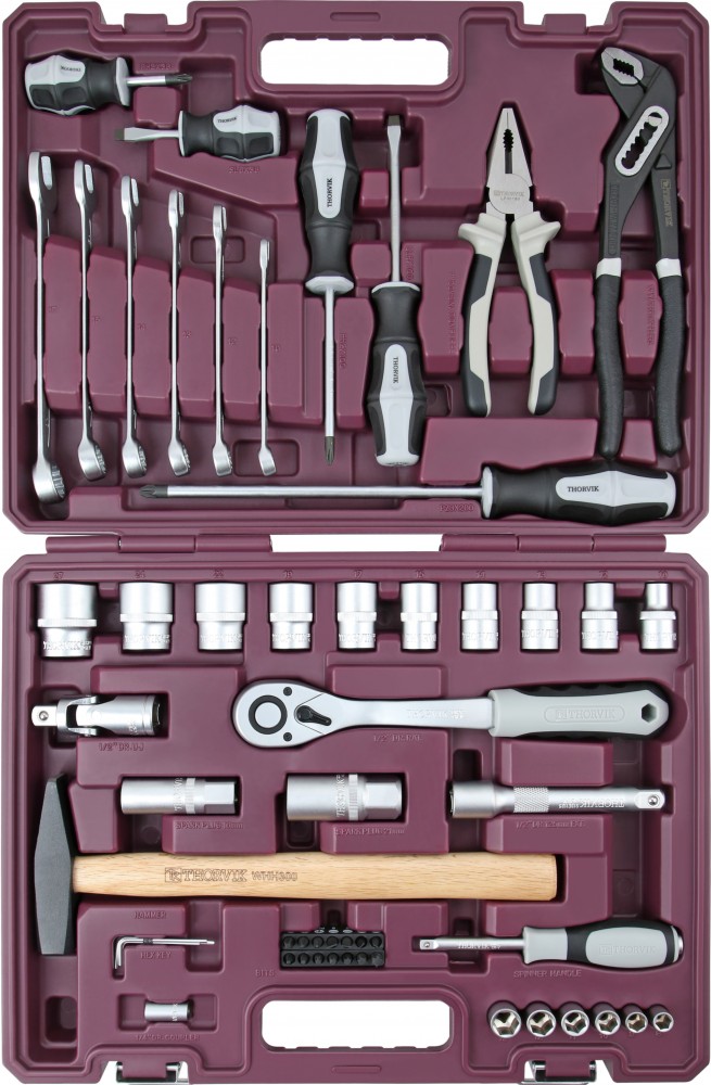  TS056 Набор инструмента универсальный 1/4", 1/2"DR, 56 предметов TS056