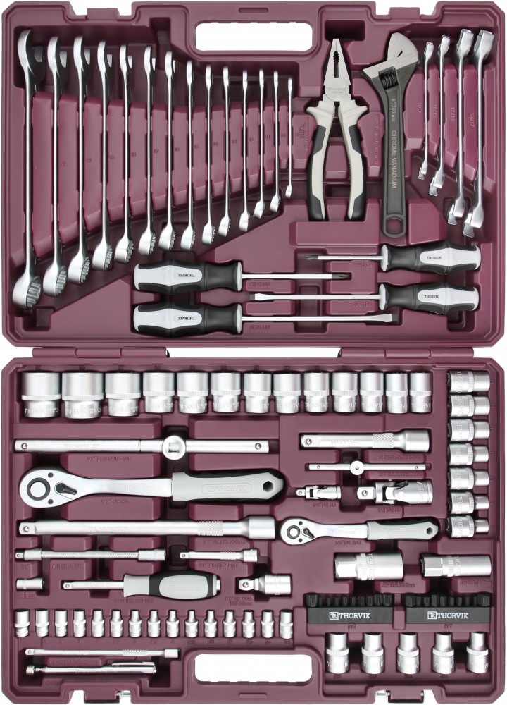  TS101 Набор инструмента универсальный 1/4", 1/2"DR, 101 предмет TS101