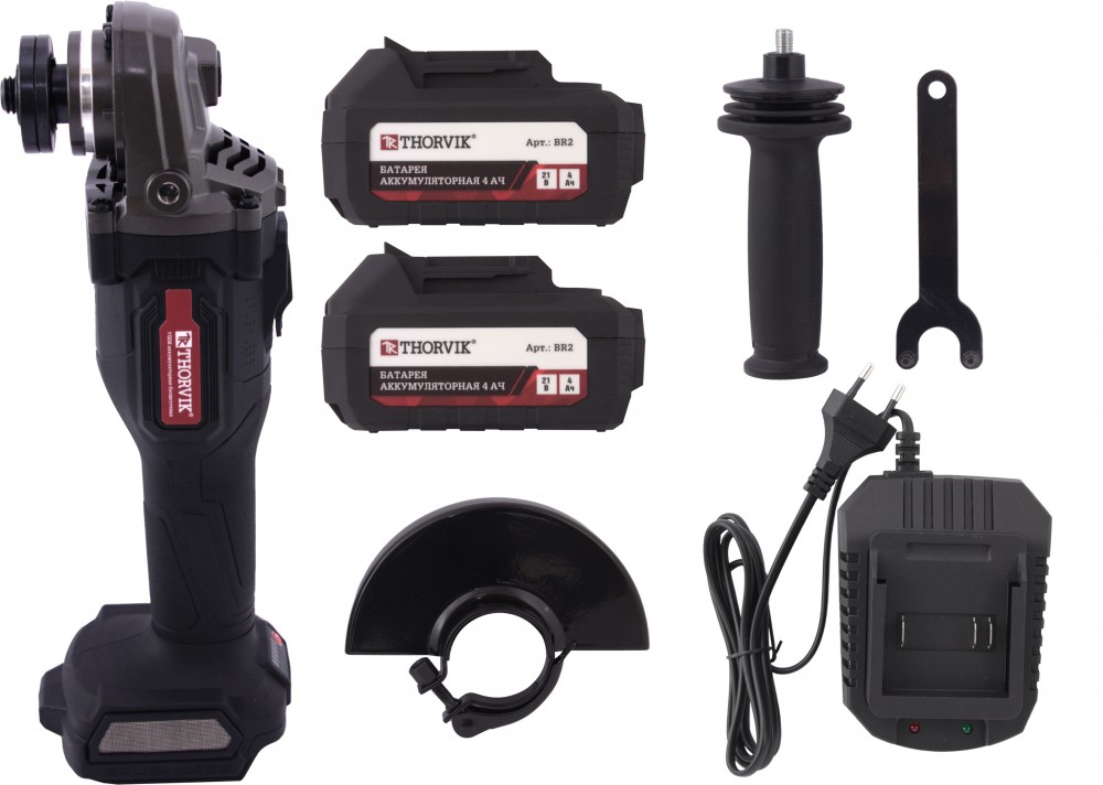 Thorvik BBAG510000 Машина углошлифовальная аккумуляторная бесщеточная 125 мм, 10 000 об/мин. BBAG510000