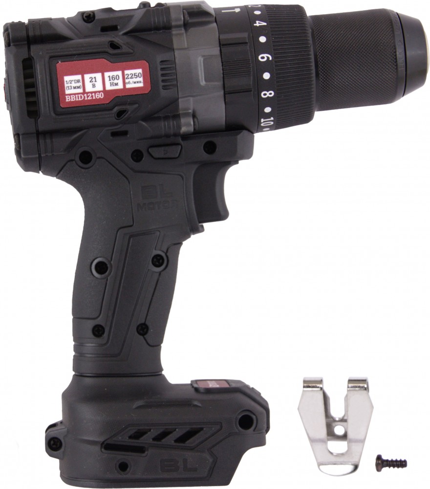 Thorvik BBID12160DNB Дрель-шуруповерт ударная аккумуляторная бесщёточная 1/2"DR, 21В, 160 Нм, (без АКБ и З/У) BBID12160DNB