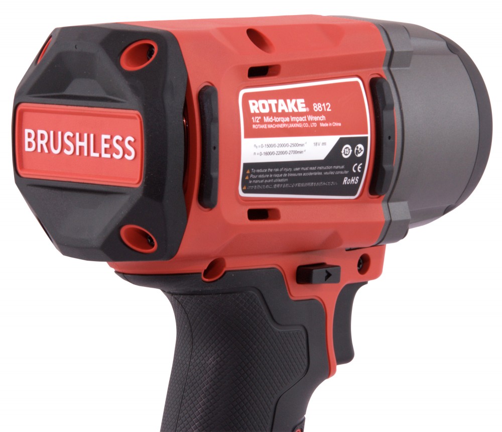 Rotake 8812 (T2-40D) Гайковерт ударный аккумуляторный бесщёточный 1/2"DR, 18В, 1180 Нм 8812