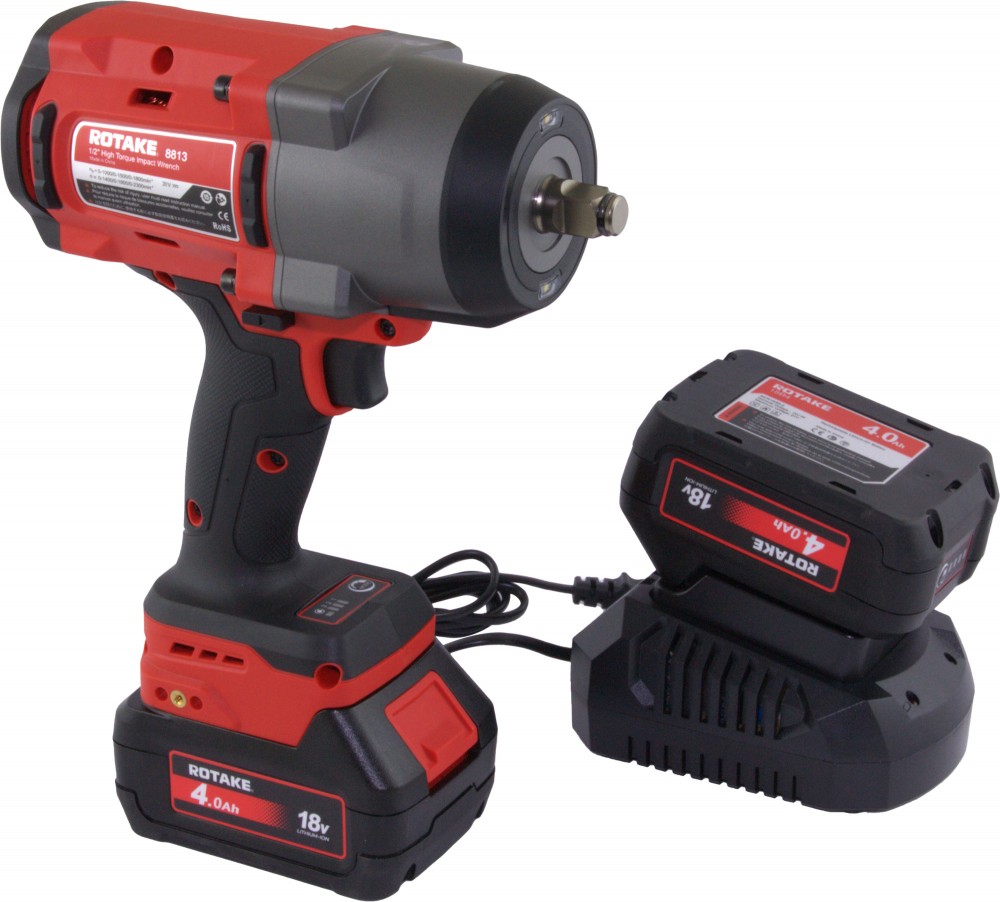 Rotake 8813 (T3-40D) Гайковерт ударный аккумуляторный бесщёточный 1/2"DR, 18В, 1880 Нм 8813