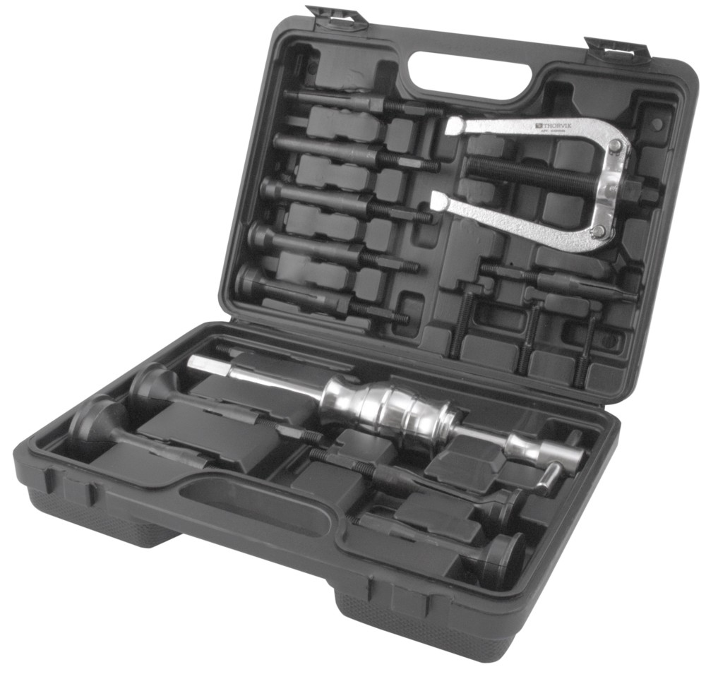 Thorvik SHIPS858 Съемник подшипников с цанговыми захватами за внутреннюю обойму и обратным молотком в наборе, диапазон захватов 8-58 мм SHIPS858