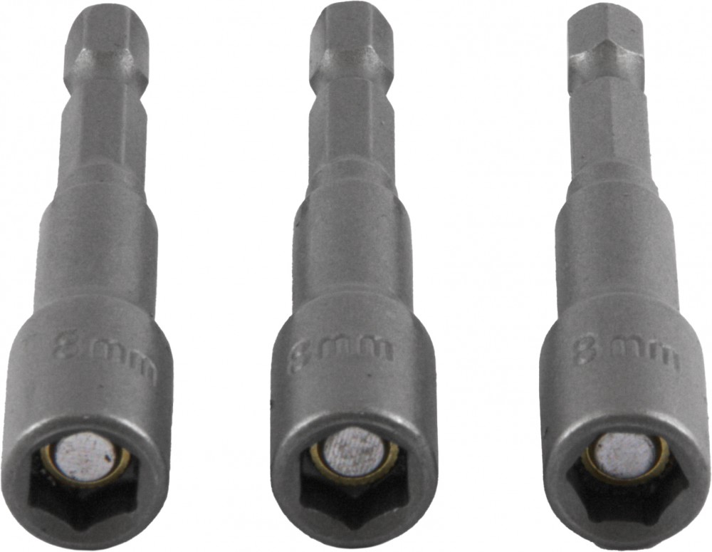 Thorvik SH11SM118S3 Набор насадок торцевых 8 мм с магнитной вставкой для механизированного инструмента HDR 1/4", 3 предмета SH11SM118S3