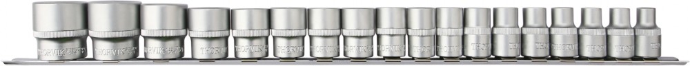 Thorvik S13S1118SM Набор головок торцевых 1/2"DR на держателе, 8-32 мм, 18 предметов S13S1118SM