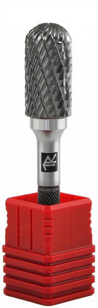 Thorvik TRRBC06160661-2  Борфреза твердосплавная цилиндрическая с радиусным торцом, тип C, 6 мм, двойная насечка, в боксе TRRBC06160661-2