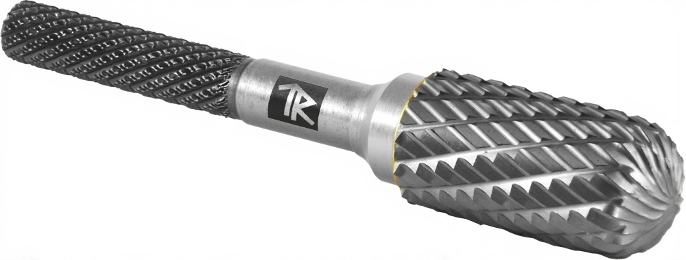 Thorvik TRRBC08200665-2  Борфреза твердосплавная цилиндрическая с радиусным торцом, тип C, 8 мм, двойная насечка, в боксе TRRBC08200665-2