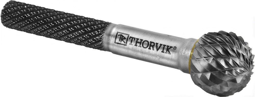 Thorvik TRRBD08070657-2  Борфреза твердосплавная сферическая, тип D, 8 мм, двойная насечка, в боксе TRRBD08070657-2