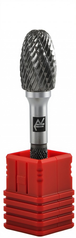 Thorvik TRRBE08130658-2  Борфреза твердосплавная овальная, тип E, 8 мм, двойная насечка, в боксе TRRBE08130658-2