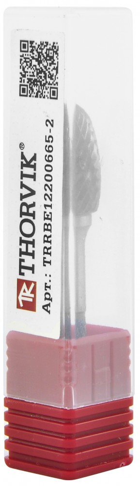 Thorvik TRRBE10160661-2  Борфреза твердосплавная овальная, тип E, 10 мм, двойная насечка, в боксе TRRBE10160661-2