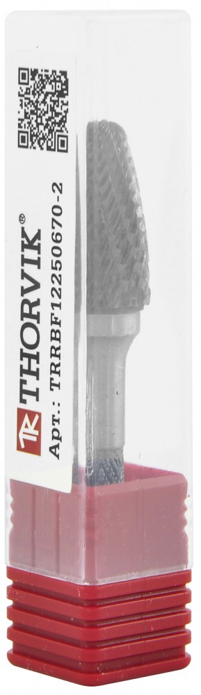 Thorvik TRRBF10200665-2  Борфреза твердосплавная гиперболическая, тип F, 10 мм, двойная насечка, в боксе TRRBF10200665-2
