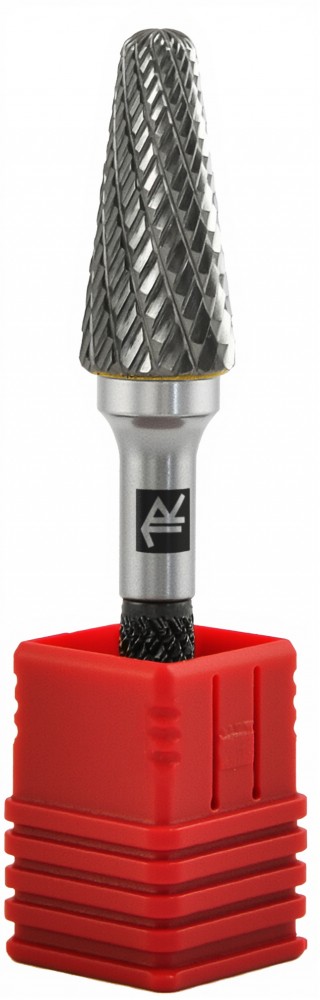 Thorvik TRRBL08220667-2  Борфреза твердосплавная коническая с радиусным торцом, тип L, 8 мм, двойная насечка, в боксе TRRBL08220667-2