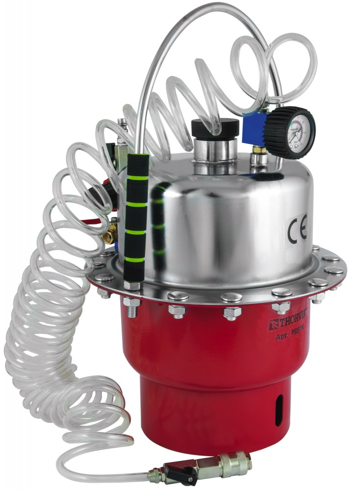 Thorvik PBB2K Приспособление с пневматическим приводом для замены тормозной жидкости в наборе с аксессуарами PBB2K