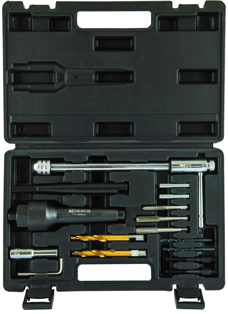 Thorvik GPRS16 Набор приспособлений для демонтажа сломанных свечей накаливания, 16 предметов GPRS16