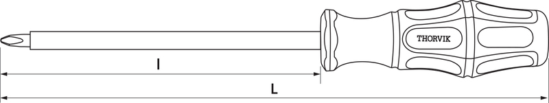 Thorvik SDPI315 Отвертка стержневая диэлектрическая крестовая VDE 1000V, PH3x150 мм SDPI315