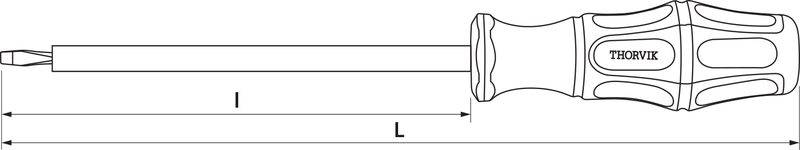 Thorvik SDLI275 Отвертка стержневая диэлектрическая шлицевая VDE 1000V, SL2.5x75 мм SDLI275