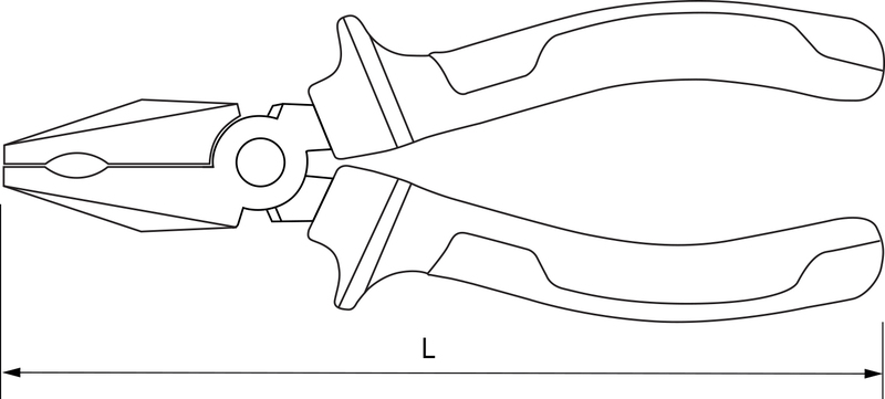 Thorvik LP00150 Пассатижи с двухкомпонентными рукоятками, 160 мм LP00150