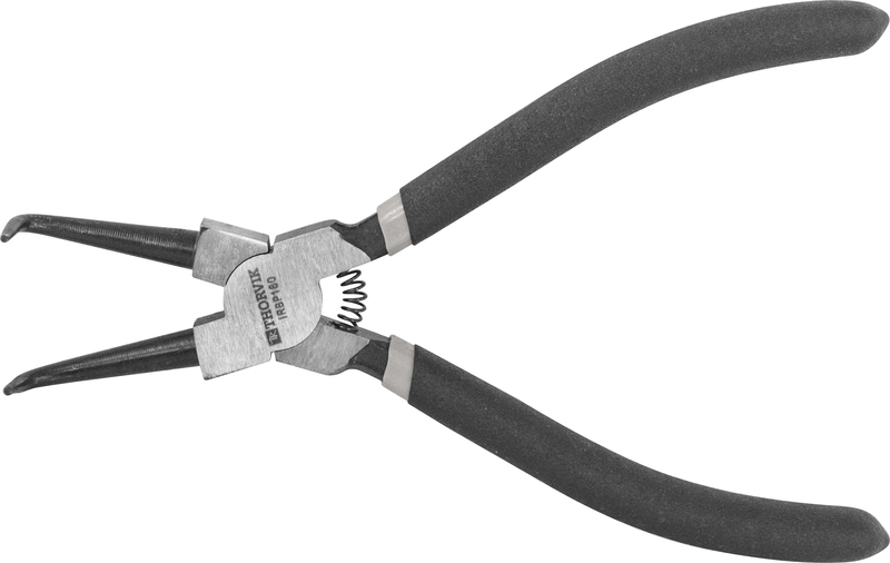 Thorvik IRBP180 Щипцы загнутые 90° для стопорных колец с ПВХ рукоятками, сжим, 180 мм, 12-65 мм IRBP180