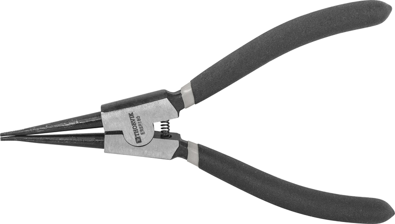 Thorvik ERSP180 Щипцы прямые для стопорных колец с ПВХ рукоятками, разжим, 180 мм, 10-40 мм ERSP180