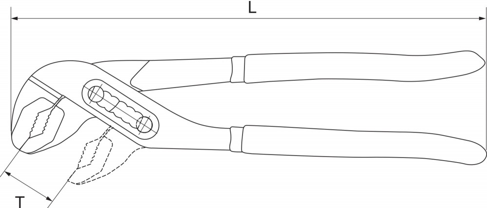 Thorvik BJP0180 Клещи переставные с коробчатым захватом и ПВХ рукоятками, 180 мм, 0-26 мм BJP0180