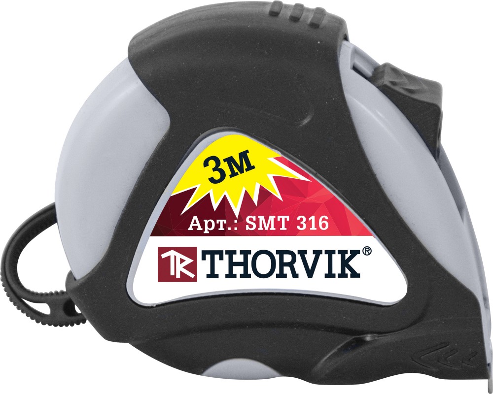 Thorvik SMT316 Рулетка в обрезиненном корпусе, 3 м SMT316