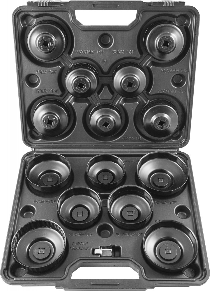 Thorvik AOFWS14 Набор съемников масляных фильтров "чашка" 65-100 мм, 14 предметов AOFWS14
