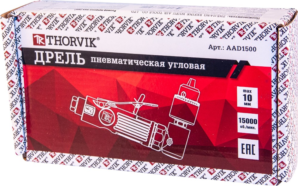 Thorvik AAD1500 Дрель пневматическая угловая 15000 об/мин., патрон 1-10 мм AAD1500