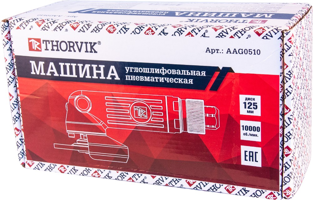 Thorvik AAG0510 Машинка углошлифовальная пневматическая 10000 об/мин., 125 мм AAG0510