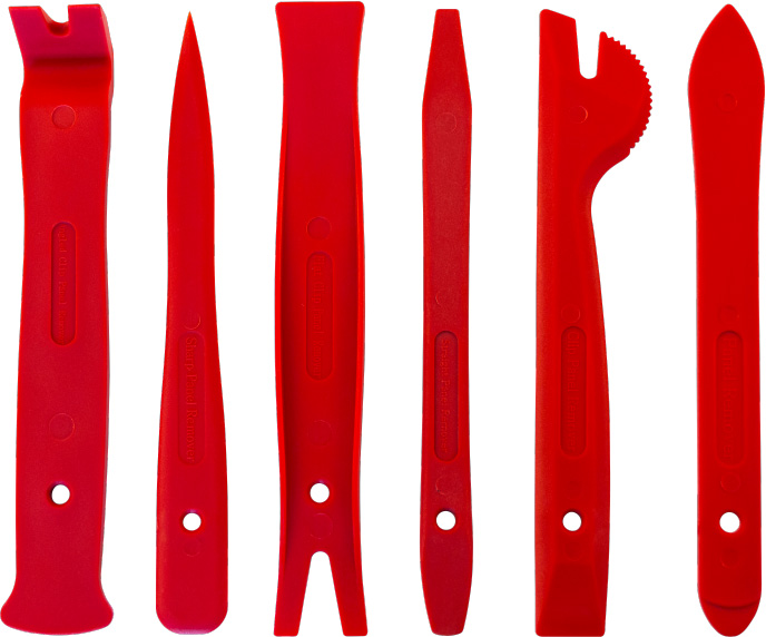 Thorvik AURTS6 Набор приспособлений для демонтажа декоративных панелей салона автомобиля, 6 предметов AURTS6