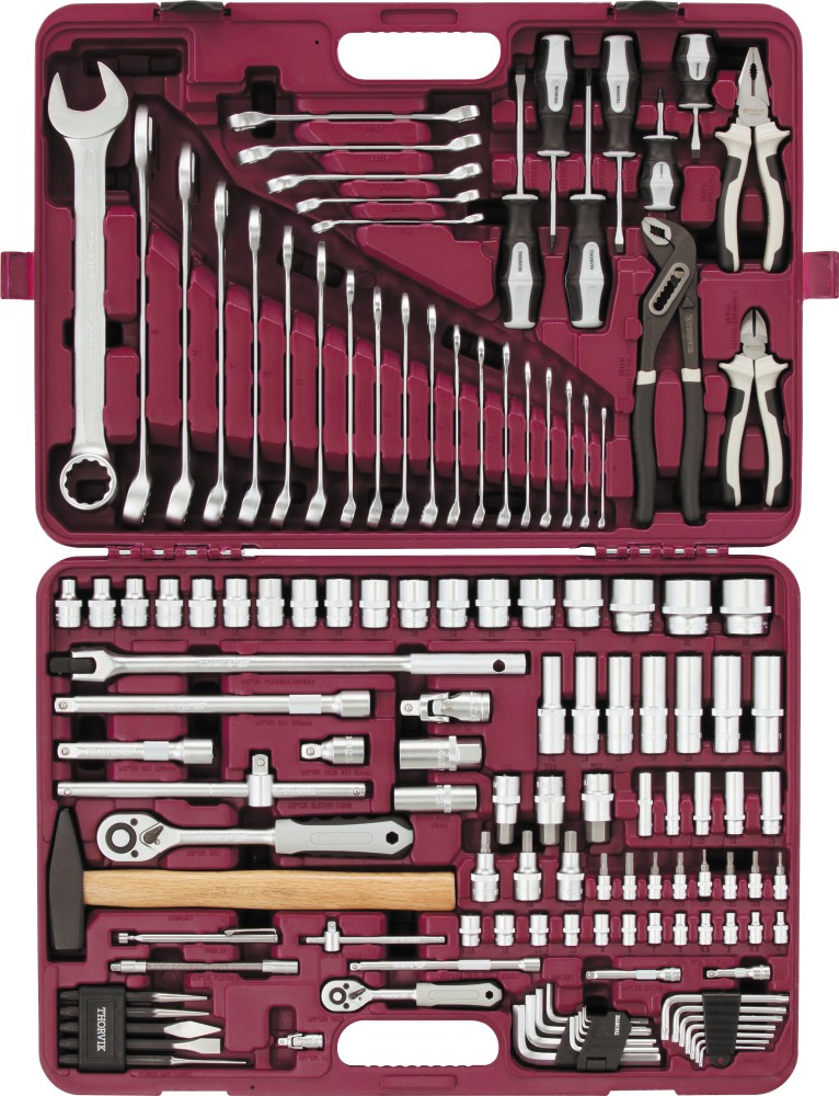 Thorvik UTS0128 Набор инструмента универсальный 1/4", 1/2"DR, 128 предметов UTS0128