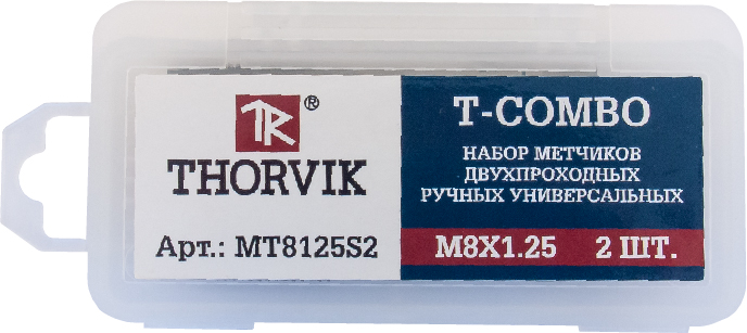 Thorvik MT1415S2 Набор метчиков T-COMBO двухпроходных ручных универсальных М14х1.5, HSS-G, 2 шт. MT1415S2