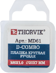 Thorvik MD14125 Плашка D-COMBO круглая ручная М14х1.25, HSS, Ф38х10 мм MD14125