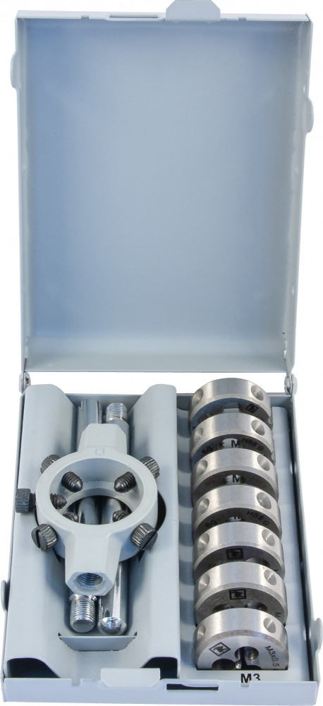 Thorvik MDS8 Набор плашек D-COMBO круглых ручных М3-М12, HSS, 8 предметов MDS8