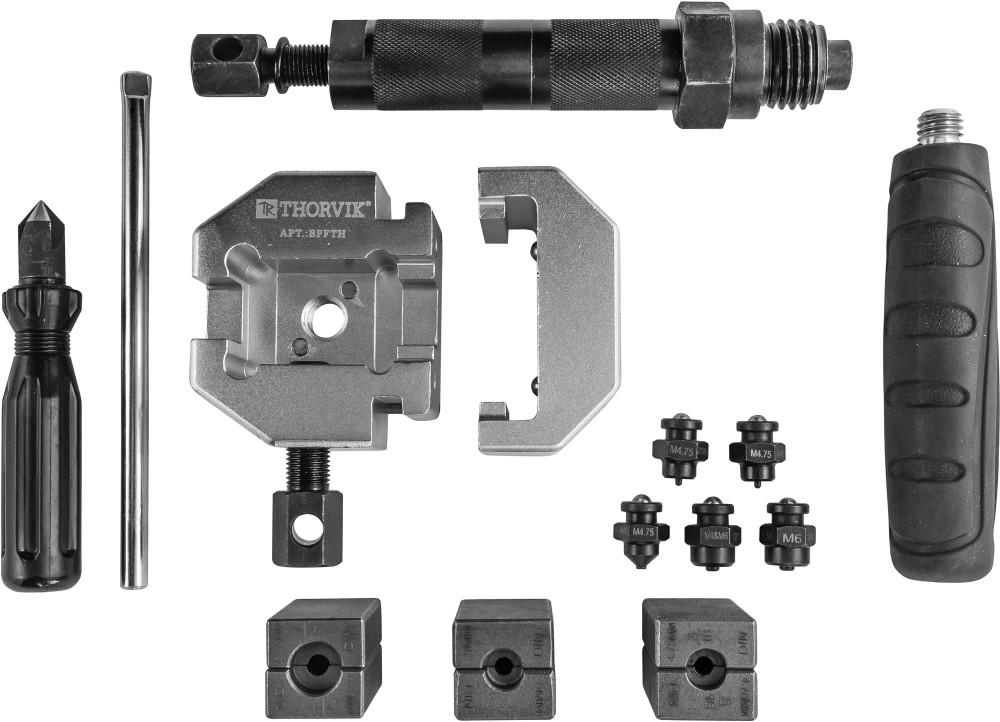 Thorvik BPFTH Набор для развальцовки трубок 4.75-6 мм с гидравлическим приводом, 16 предметов BPFTH