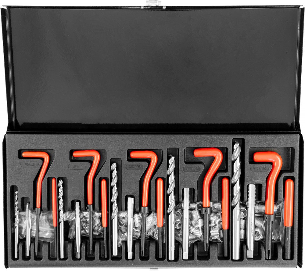 Thorvik TRIS131 Набор для восстановления резьбы M5-M12, 131 предмет TRIS131