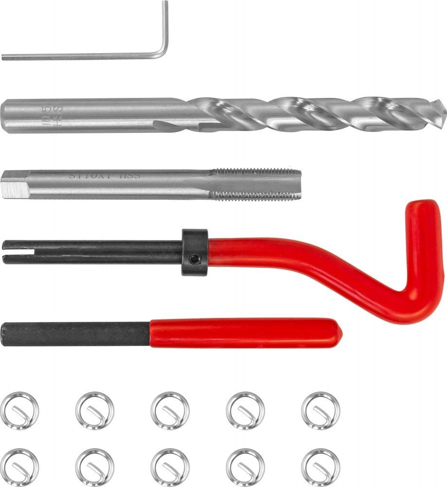 Thorvik TRIS101 Набор для восстановления резьбы M10x1.0, 15 предметов TRIS101