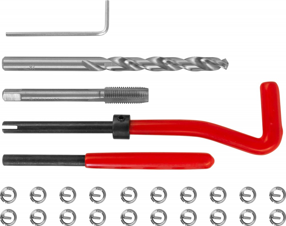 Thorvik TRIS710 Набор для восстановления резьбы M7x1.0, 25 предметов TRIS710