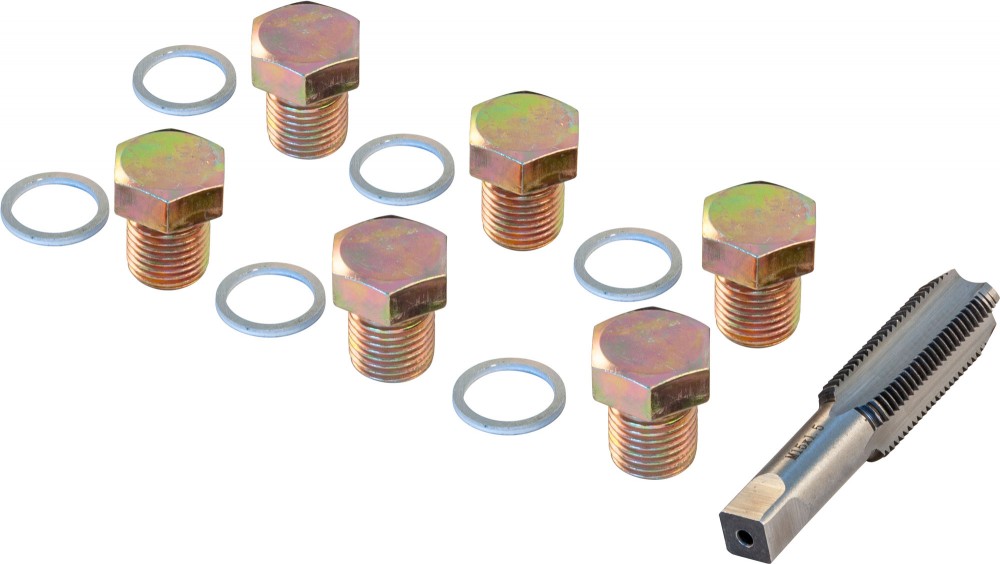 Thorvik ODPRK1515 Набор для восстановления резьбы сливного отверстия поддона M15х1.5, 7 предметов ODPRK1515