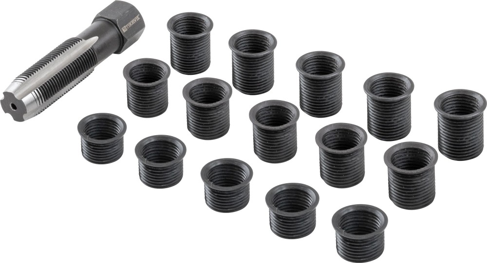 Thorvik SRTRK14125 Набор для восстановления резьбы свечного отверстия М14х1.25, 16 предметов SRTRK14125