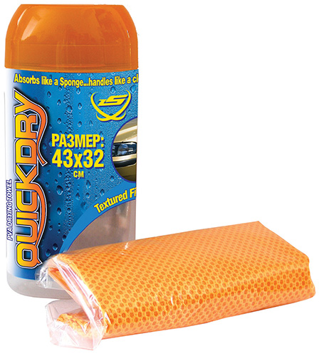 Zeus ZC127 Замша искусственная QuickDry супервпитывающая (в тубусе), 43х32 см ZC127